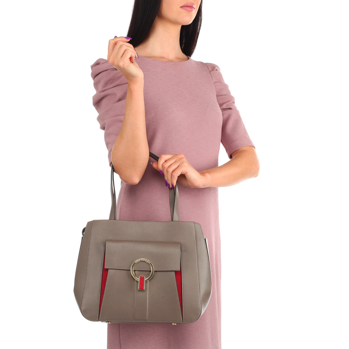 Сумка из тисненой кожи Carlo Salvatelli Lord