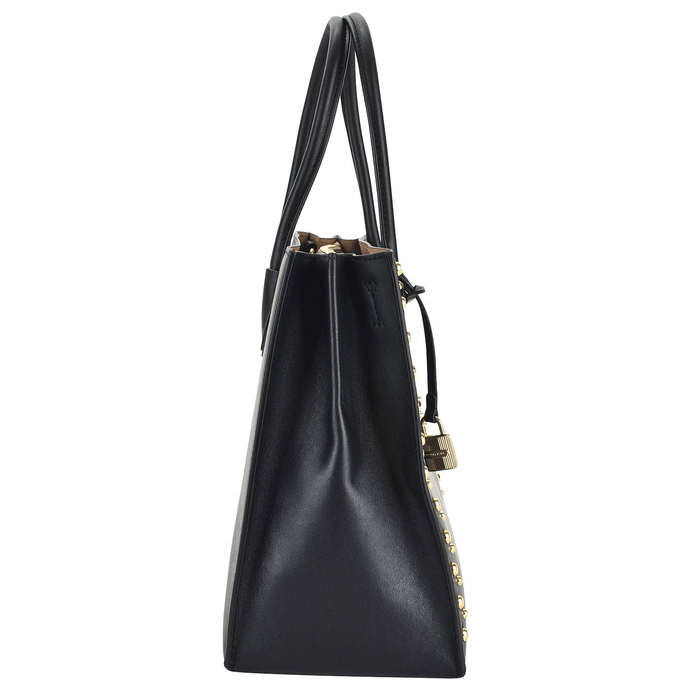 Женская кожаная сумка с декоративными клепками Michael Kors Mercer