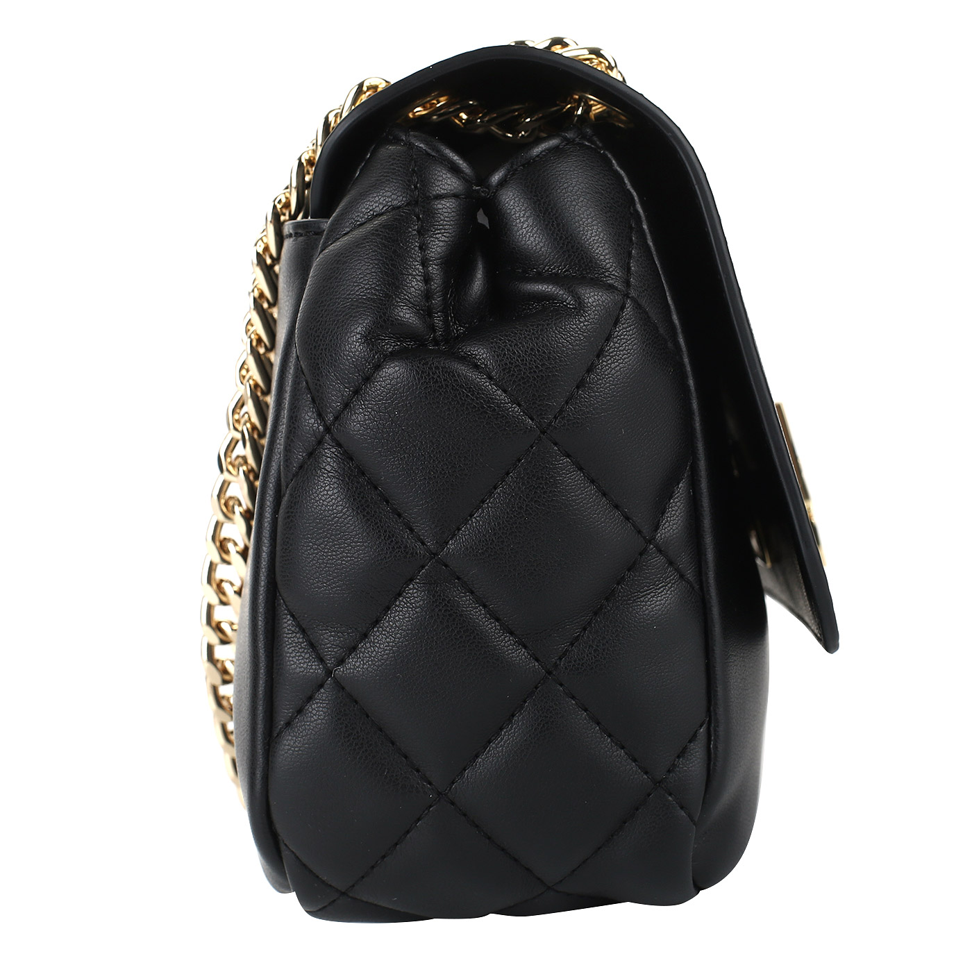 Черная женская сумочка на плечевой цепочке Love Moschino Fashion Quilted