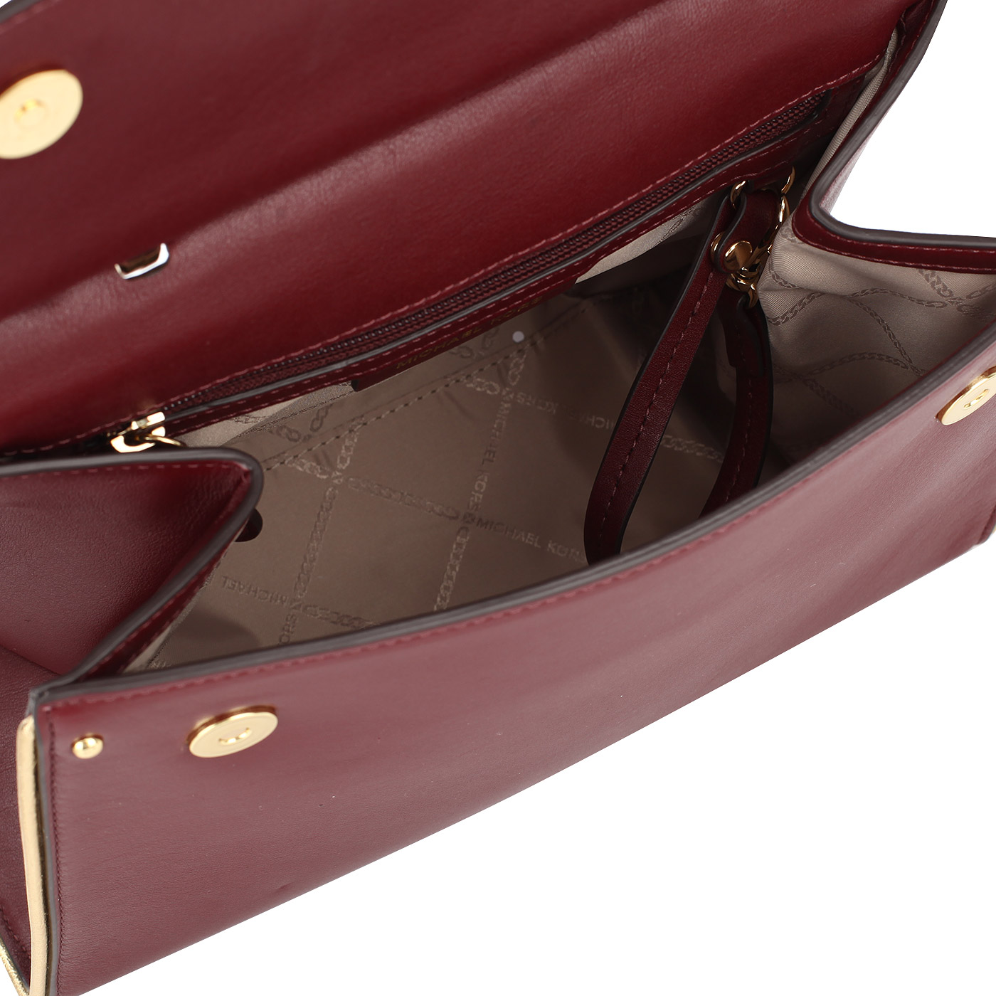 Кожаная сумка с откидным клапаном Michael Kors Jasmine