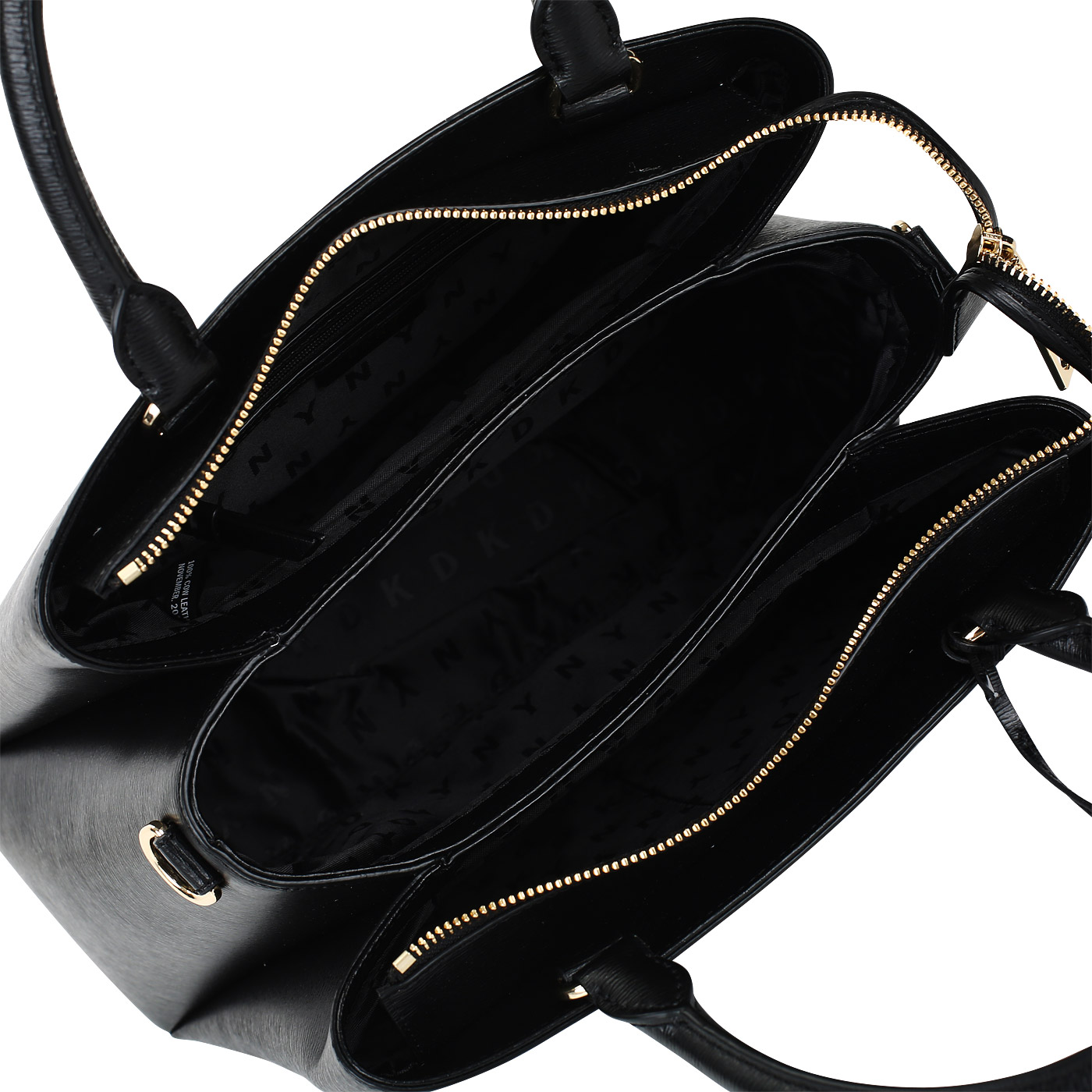 Черная кожаная сумка DKNY Paige