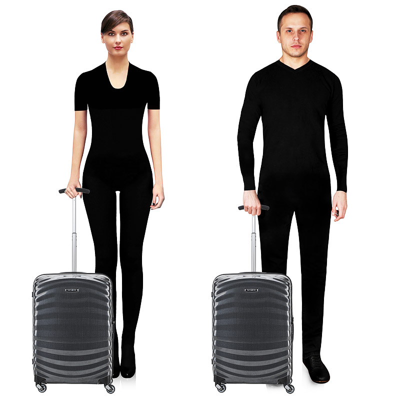 Легкий чемодан с выдвижной ручкой Samsonite Lite-Shock