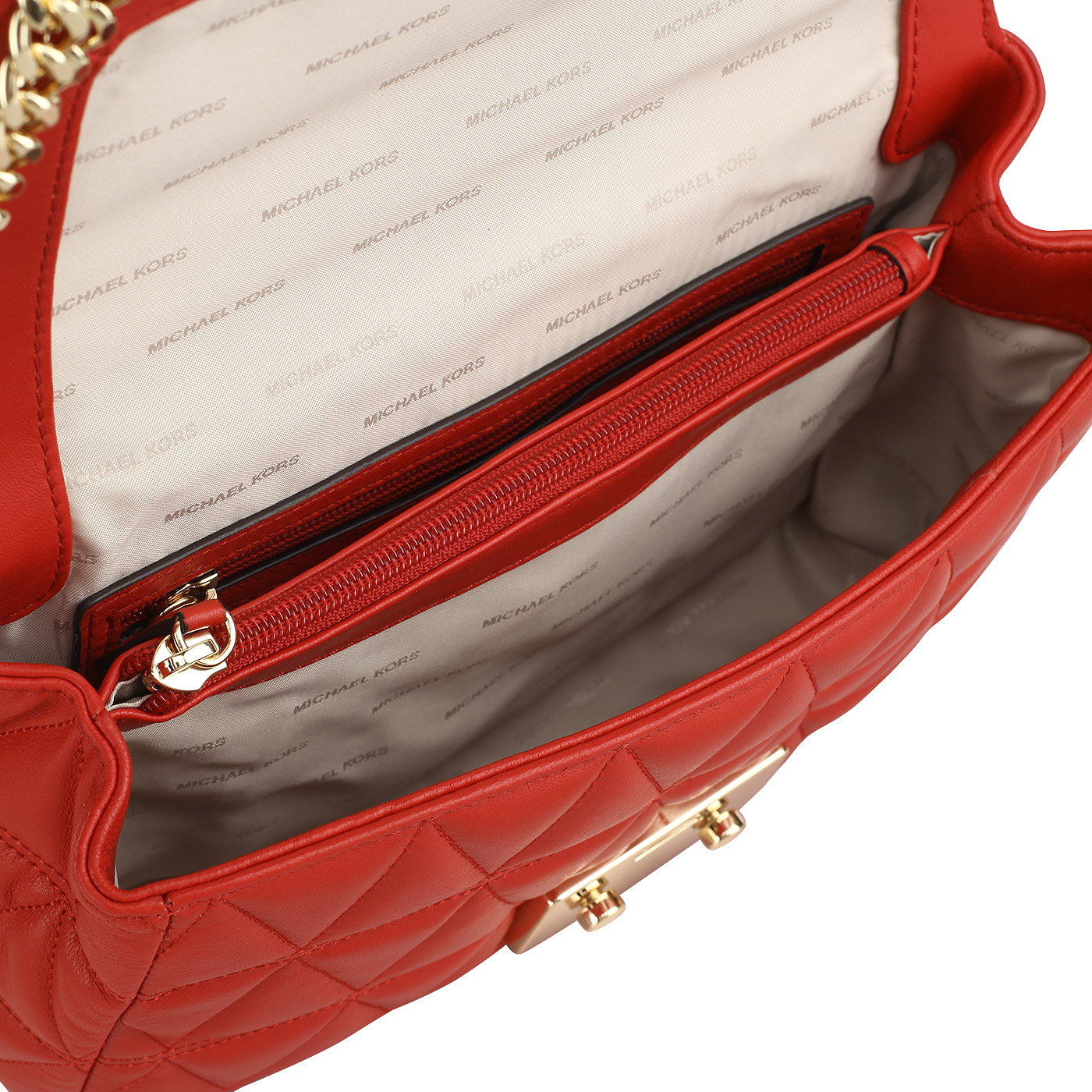 Женская стеганая сумка из натуральной кожи Michael Kors Sloan