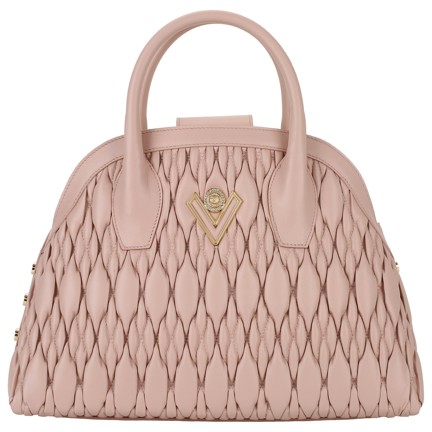 Valentino Orlandi Розовая стеганая сумка