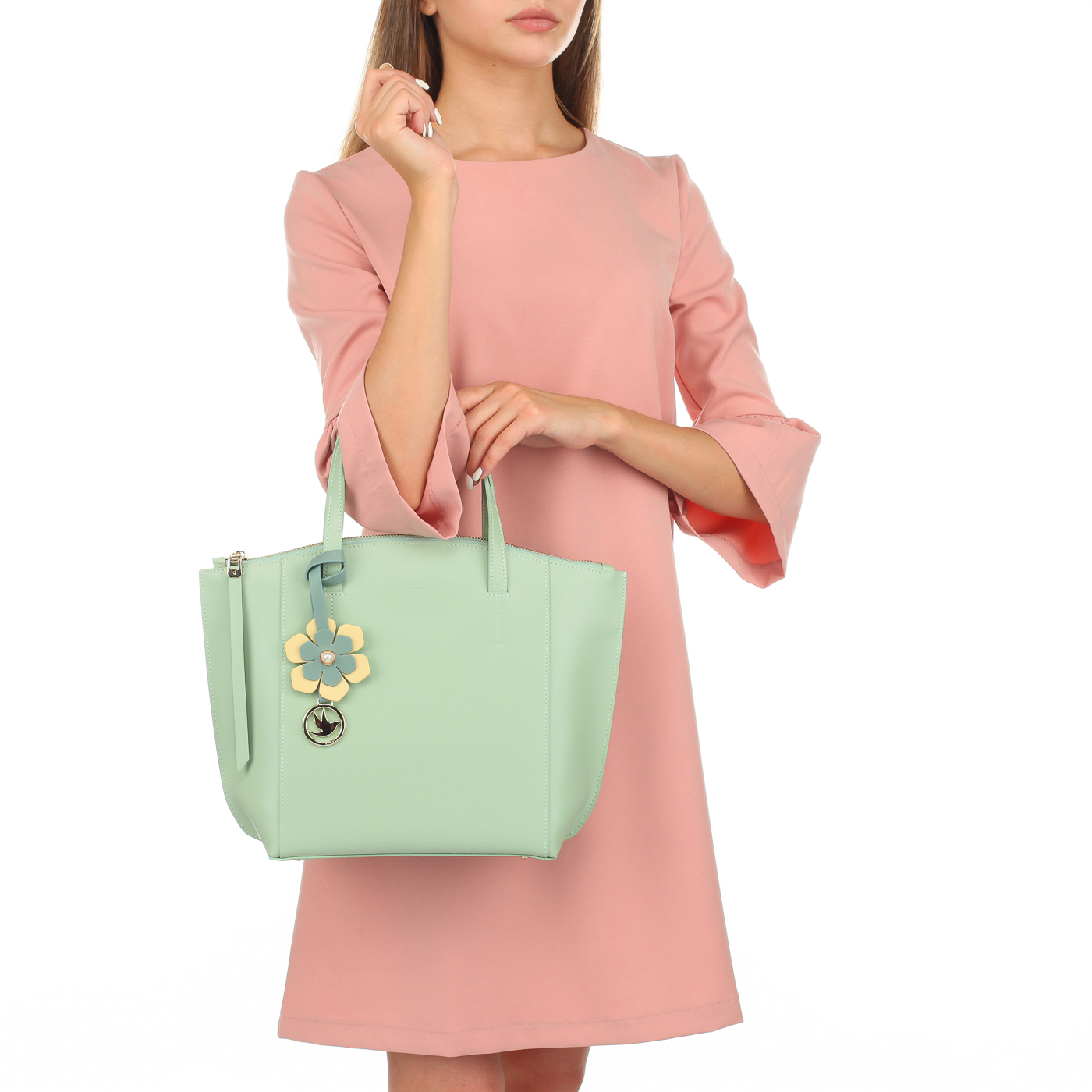 Сумка из зеленой кожи Aurelli 