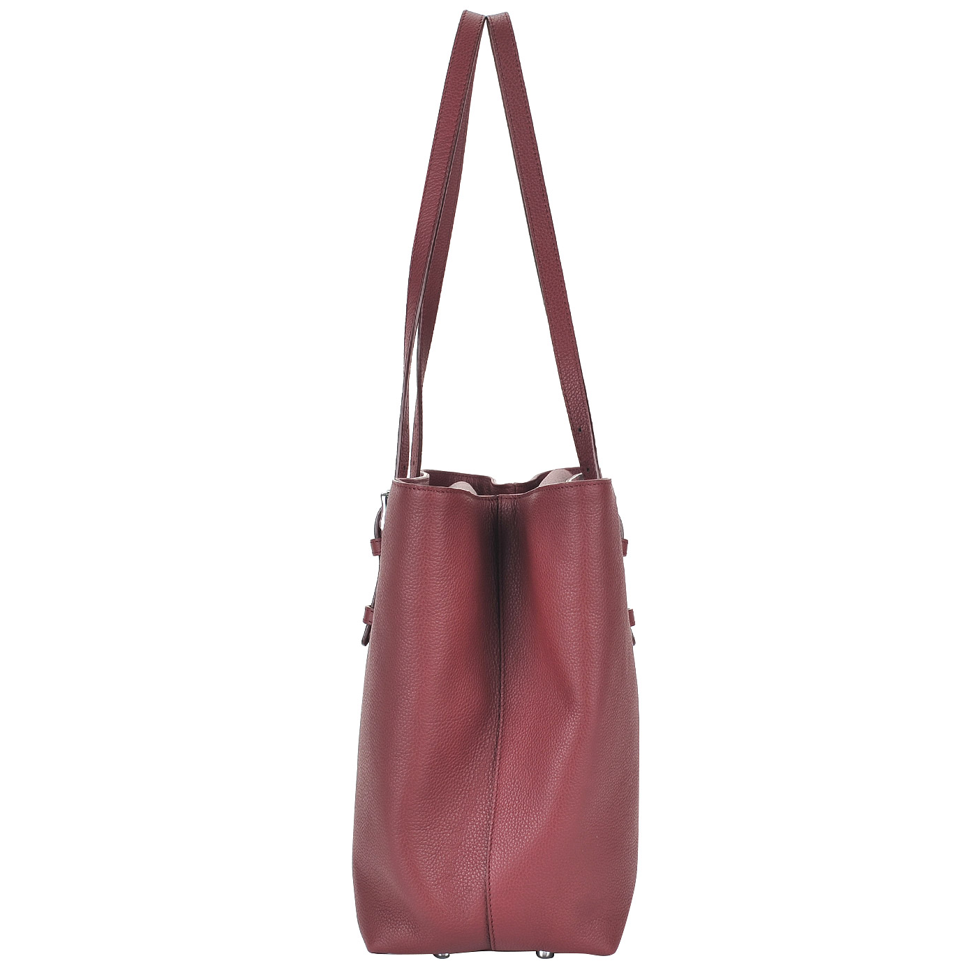 Кожаная женская сумка цвета бордо Aurelli 