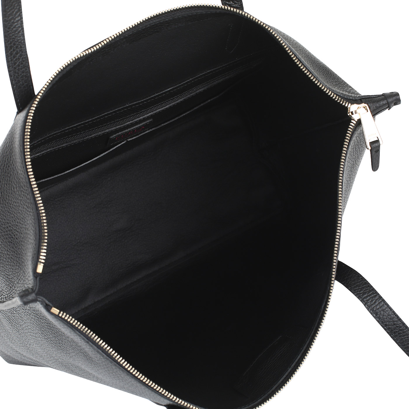 Черная кожаная сумка Furla Luce