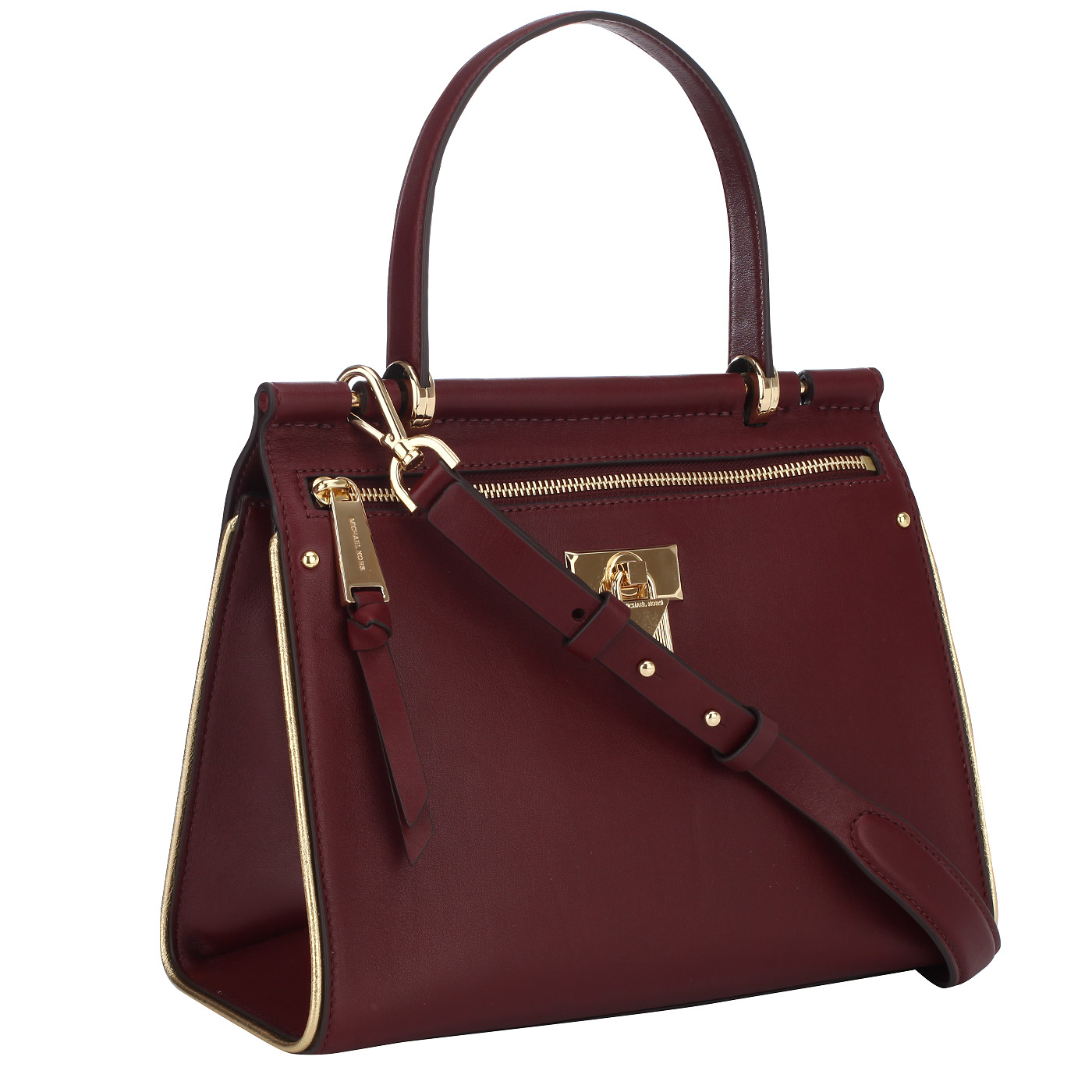 Кожаная сумка с откидным клапаном Michael Kors Jasmine