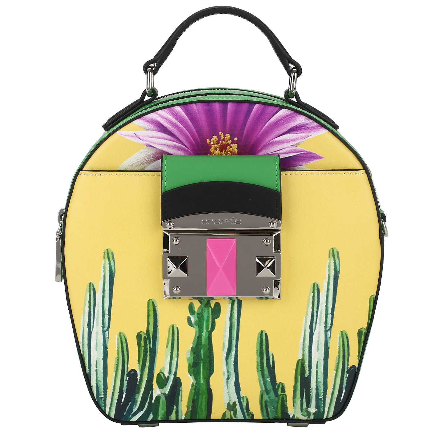 Cromia Кожаная сумка с принтом