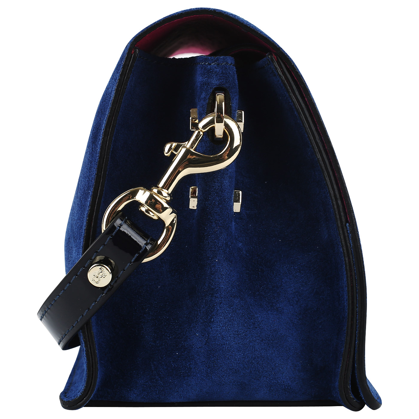 Синяя сумочка из замши Carlo Salvatelli Camoscio