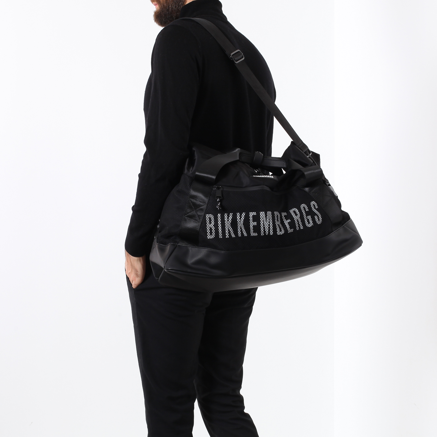 Дорожная сумка с плечевым ремнем Bikkembergs Macro Logo