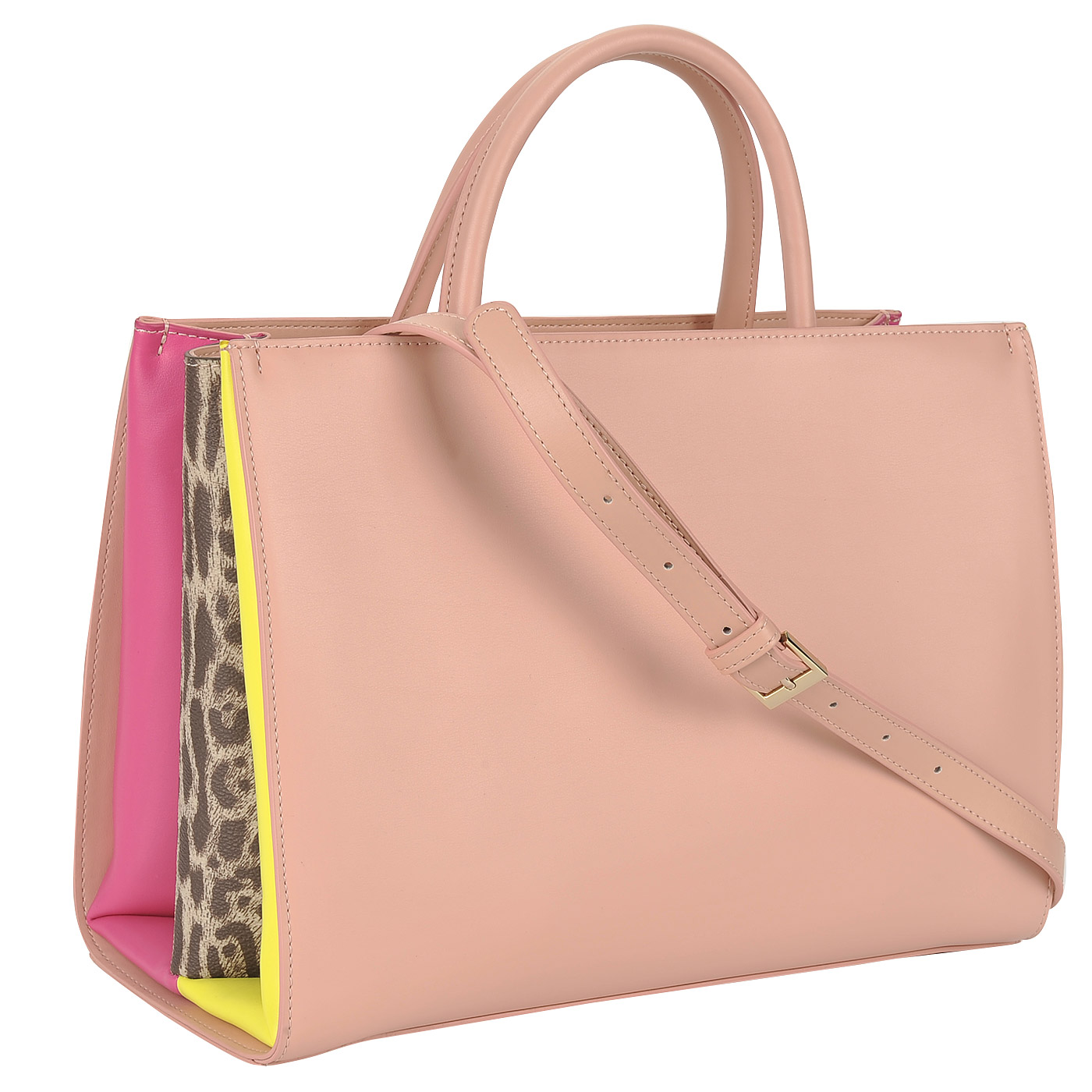 Женская сумка с цветными вставками Cavalli Class Leopride