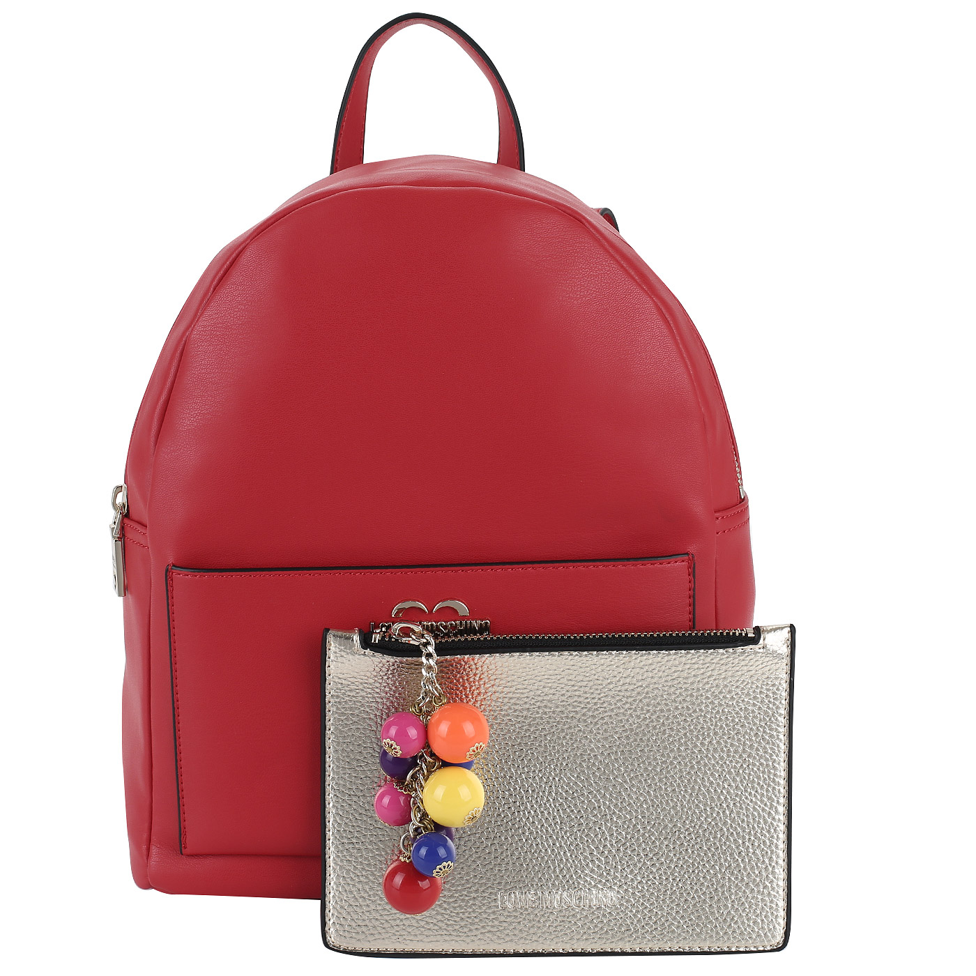 Красный рюкзак Love Moschino Colorfull Chain