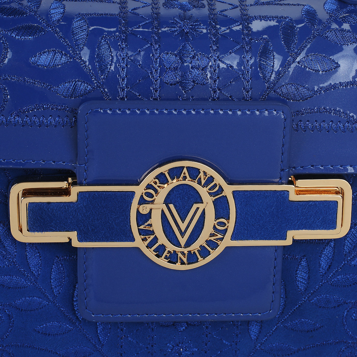 Лакированная сумка с вышивкой Valentino Orlandi Virginia