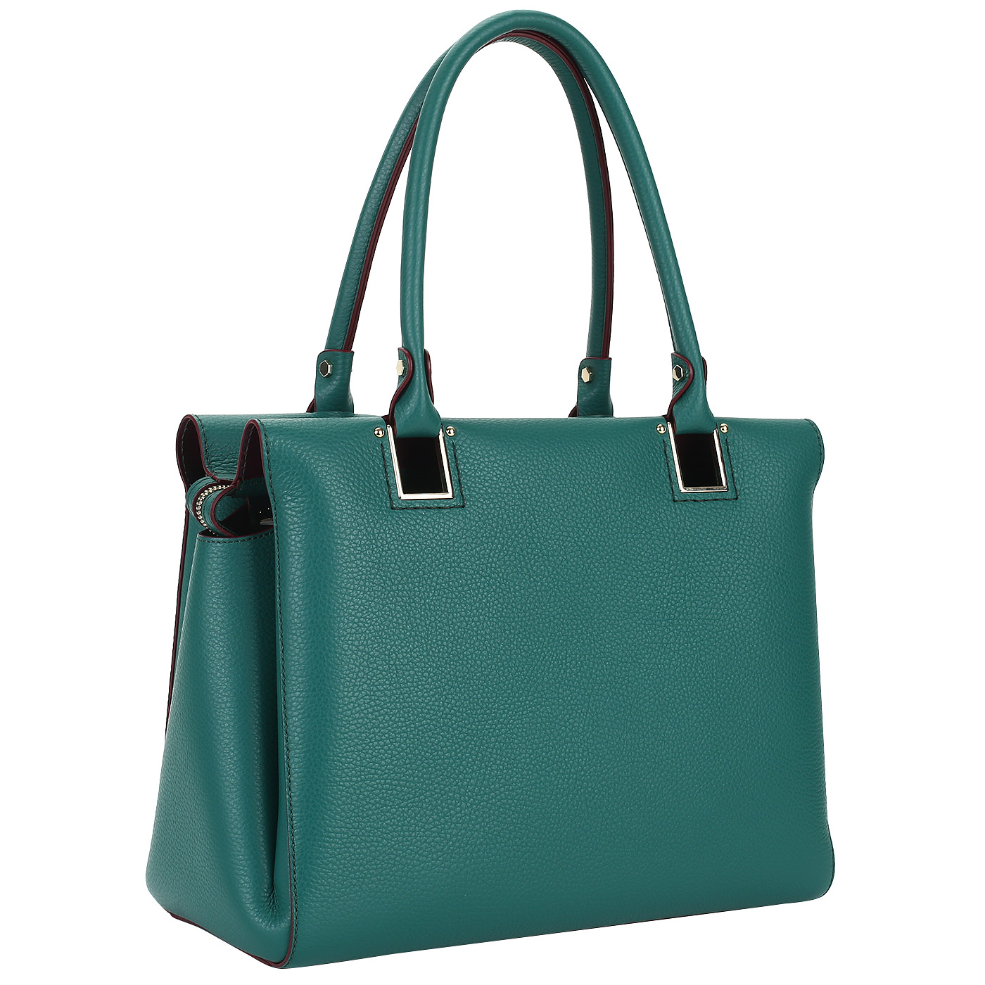 Зеленая кожаная сумка Gironacci 