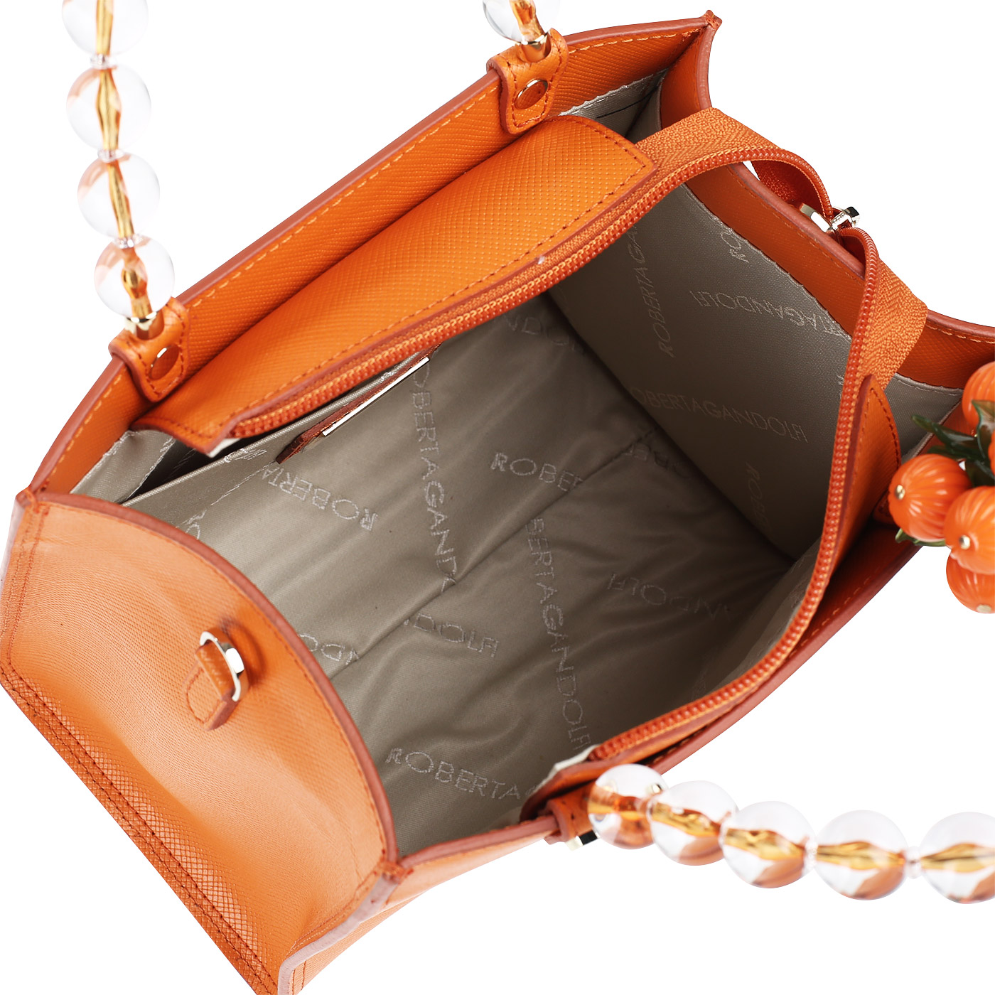 Женская кожаная сумочка на молнии Roberta Gandolfi Cappuccetto rosso
